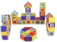kipa (Made in India) Building Blocks Game Set - 72 pcs + 30 Windows, Multicolour